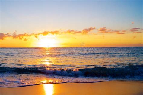 Sunset at the Caribbean Beach Stock Image - Image of colorful ...