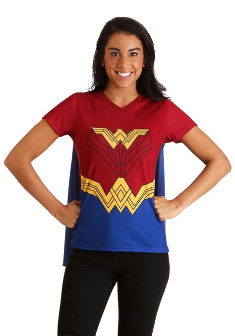 bioworld dc comics wonder woman cape women s costume t shirt