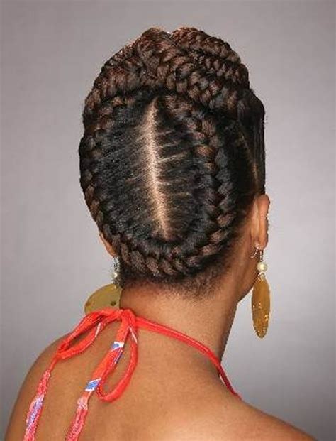 Great African American Braided Hairstyles Fishtail Cornrows Updo