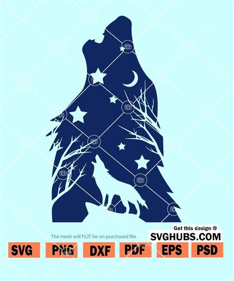 Howling Wolf Svg Wolf Svg Wolf And Moon Svg Howling Wolf Wolf