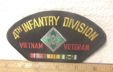 Us Army 4th Infantry Division Vietnam Veteran Embroidered Patch