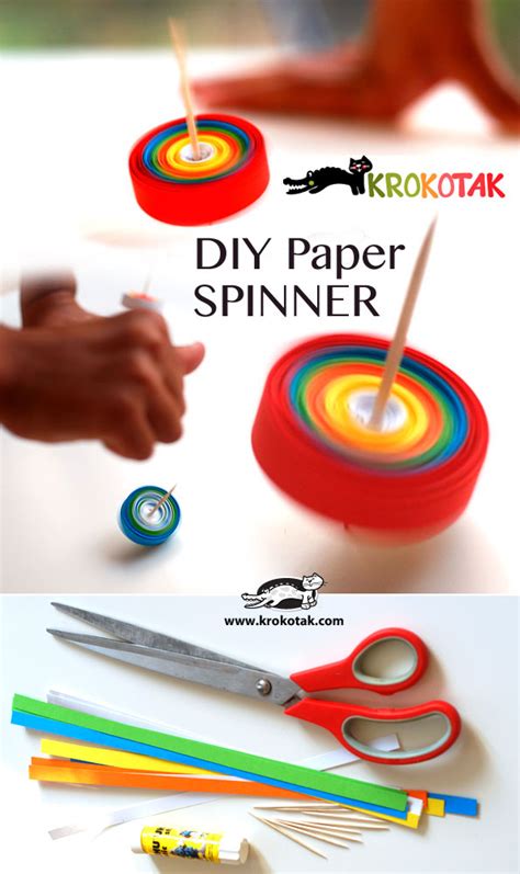 krokotak diy paper spinner