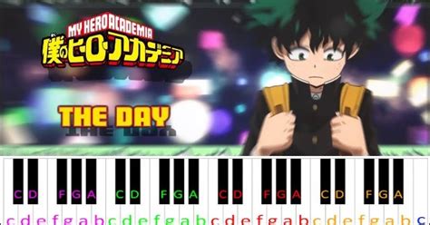 The Day My Hero Academia Opening 1 ~ Piano Letter Notes