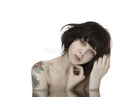 Babe Tattooed Woman Laying Bed Stock Photos Free Royalty Free Stock Photos From Dreamstime
