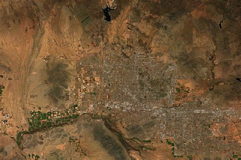 Satellite View Of Phoenix In Arizona Usa Digital Art By Lavit Fine
