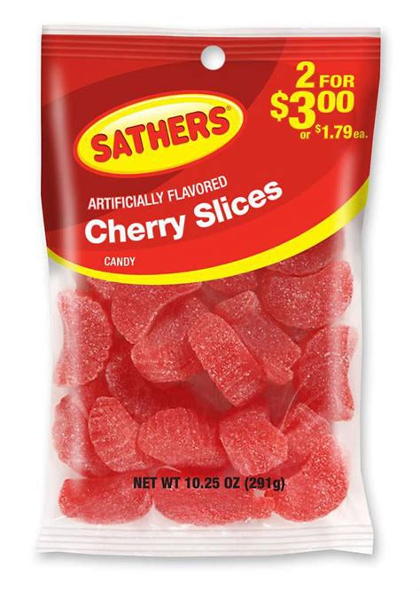Sathers Cherry Slices Gummy Candy 1025 Oz