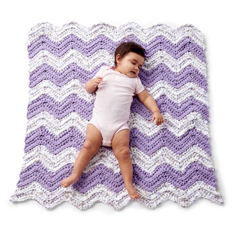 Bernat Simple Chevron Baby Blanket Pattern Yarnspirations