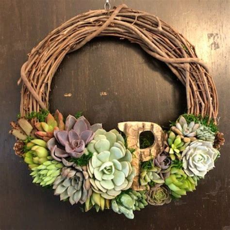10 Living Succulent Wreath Made To Order Etsy Succulent Wreath Diy