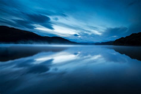 Wallpaper Mountains Lake Night Reflection Wallpx