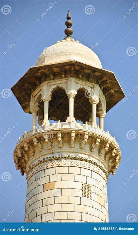 Top Part Of Minaret In Taj Mahal India Stock Photos Image 21555833