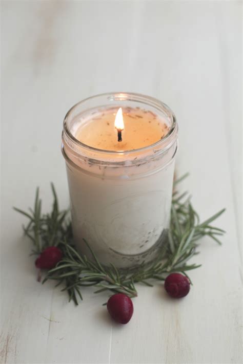 Diy Homemade Candles With Natural Lavender Rosemary Scent