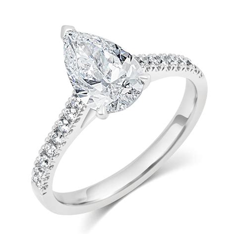 Pear Shape Diamond Solitaire Ring Ct Pravins