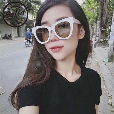 sella 2018 new arrival fashion korean style oversized cateye sunglasses trending women zebra