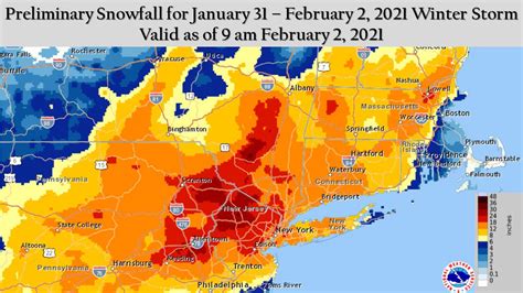 Nj Weather Latest Snowfall Totals In Every County With Some Towns