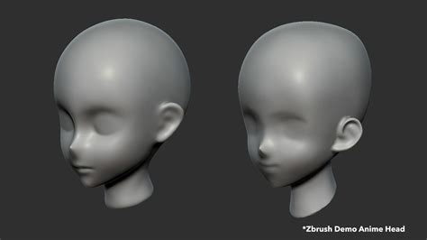 Artstation Anime Head Basemesh Resources