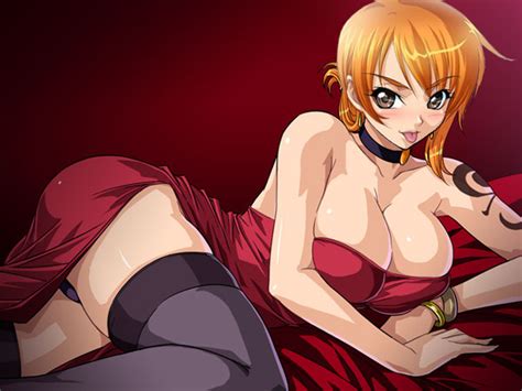 Rule 34 Female Female Only Kagami Nami One Piece Panties Posing Pre Timeskip Solo Tongue