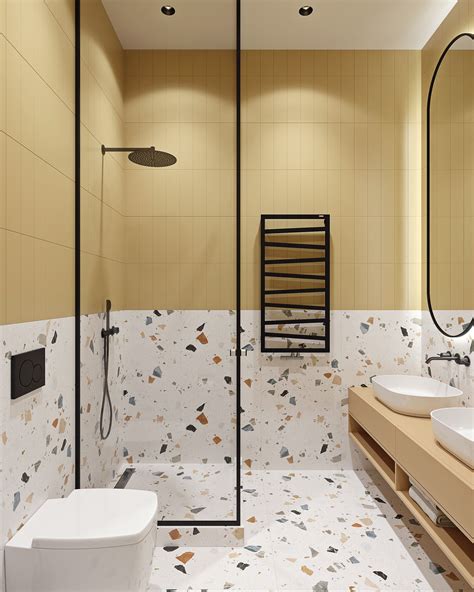 Yellow And Terrazzo Children Bathroom In 2020 Bathroom Interior