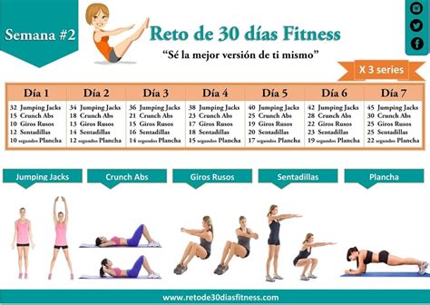 Rutina De 4 Semana Para Entrenar Tu Cuerpo Semana 2 Reto Fitness