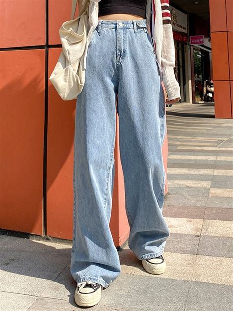 Jeans in the style of boyfriend have this look like you borrowed it from your boyfriend. 2021 High Waist Baggy Boyfriend Jeans Blue XL In Boyfriend ...