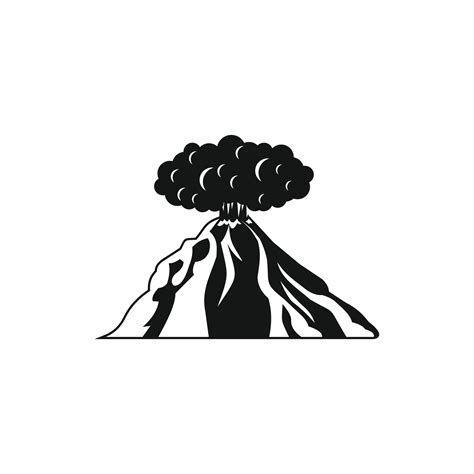 Volcano Erupting Icon Simple Style 14167951 Vector Art At Vecteezy