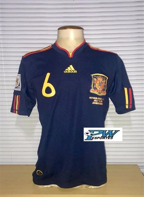 Camisa retrô espanha ml 1970. Camisa Da Espanha Final Copa Do Mundo 2010 #6 Iniesta - R ...