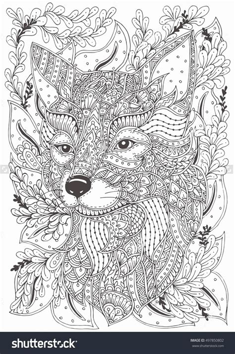 Fox Mandala Coloring Pages Animals
