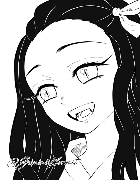 Nezuko Coloring Page - ibisPaint