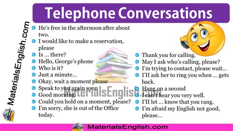 Telephone Conversations Materials For Learning English