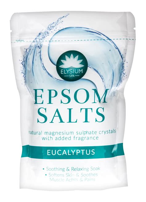 2 X Elysium Spa Epsom Bath Salt Crystal Natural Magnesium Sulphate