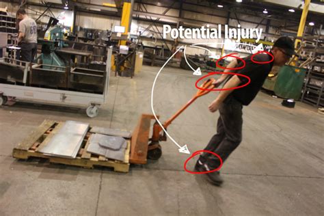 Never ride a pallet jack for fun. PUSH DON'T PULL | BWS Manufacturing