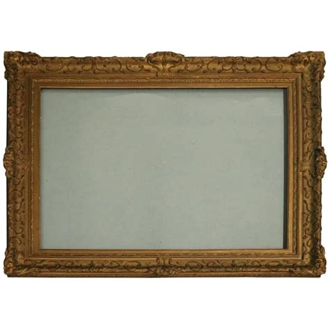 Large Antique Frame French Gold Gilt Gesso On Wood Late 19th Century