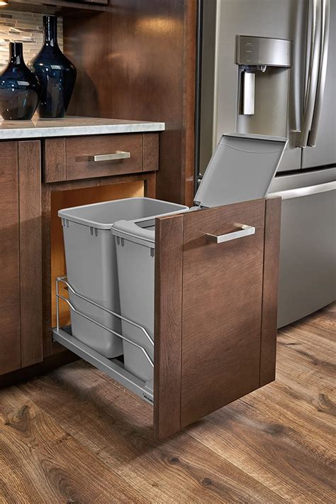 Pull out trash cans keep garbage cans out of sight while saving valuable floor space. Under Cabinet Container Pull Out Sliding Trash Can Drawer ...