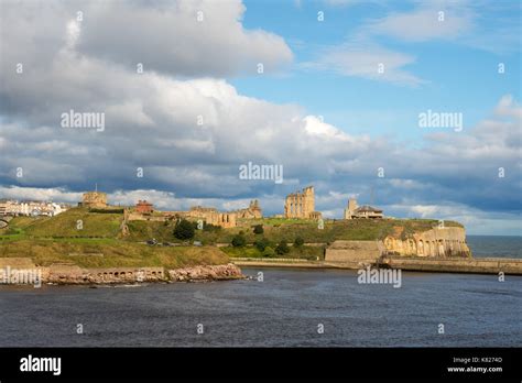 Tynemouth Priory And Castle Seen From The Tyne Estuary North East