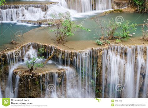 Huay Mae Kamin Waterfall Stock Image Image Of Paradise 47810553