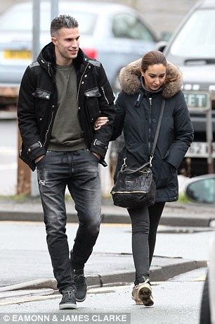 Robin van Persie takes wife Bouchra out as Manchester United star