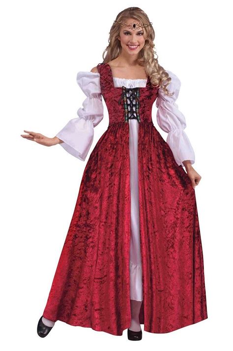 Renaissance Maiden Medieval Fancy Dress Costume Tudor Queen Adult