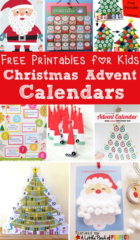 13 Free Printable Christmas Advent Calendars For Kids Advent