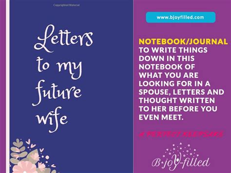 Letters To My Future Wife Small Blank Lined Notebook Journal For Single Engaged To Write In