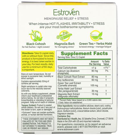 Estroven Menopause Relief Maximum Strength Energy 28 Once Daily