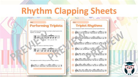 Triplets In Music Handout Worksheet And Clapping Rhythms Teaching