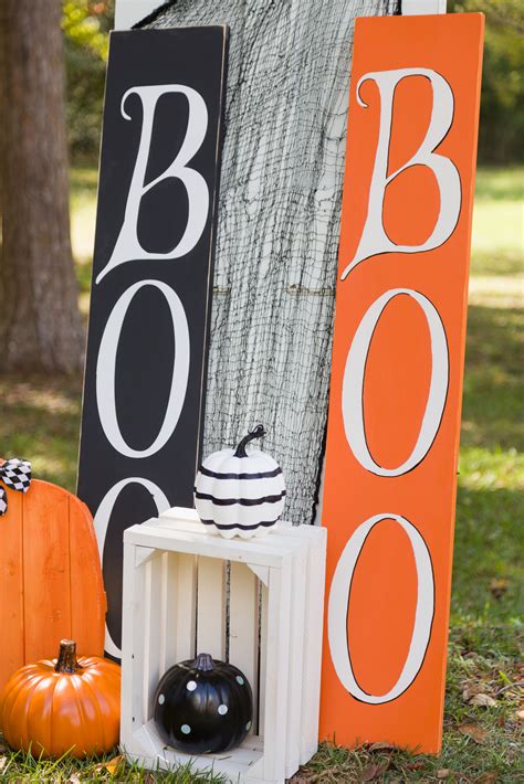 Easy Diy Halloween Signs Tall Porch Signs And Rae Dunn Inspired Signs