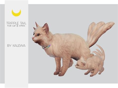 Triple Tail For Cats Sims 4 Sims 4 Pets Sims Pets Sims 4