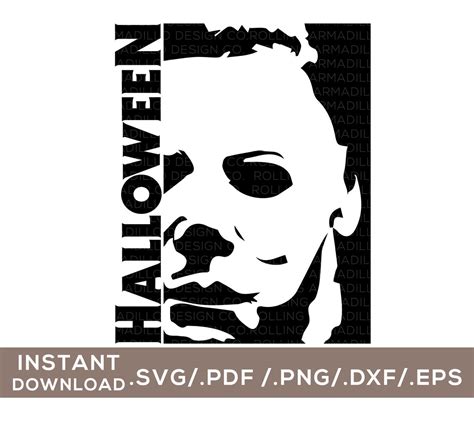 Halloween Michael Myers Digital Cut File Svg Png Dxf Etsy