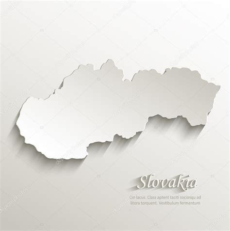 Slovensko Mapa Kartu Papír 3d Přírodní Vektor Stock Vector By ©mondih