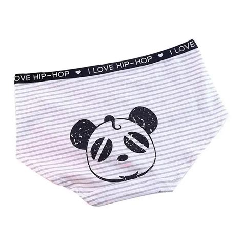 Cute Cartton Printed Girl Cotton Underwear Rabbit Panda Cat Stripes Women Female Brief