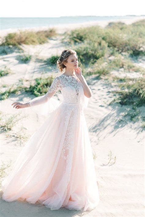 Dance in joy and see the best set of smiles at your wedding day. pink wedding dress, boho wedding dress, bohemian dress ...