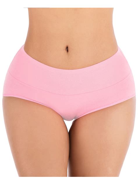 Sayfut Womens High Waist Underwear Seamless Brief Panties Full Coverage Comfortable Cotton