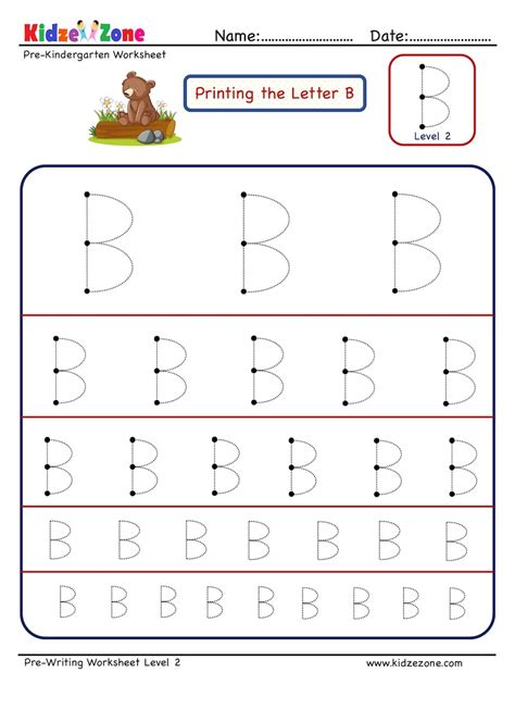 letter b tracing worksheets for preschool dot to dot
