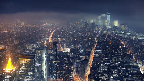Noite na cidade de Nova York nos Estados Unidos Wallpapers