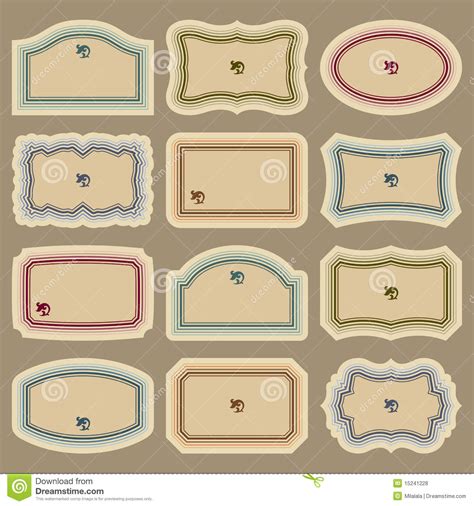 Click on the picture to download instantly, then print on precut sticker sheets. 7 Blank Vintage Label Vector Images - Free Printable Blank ...